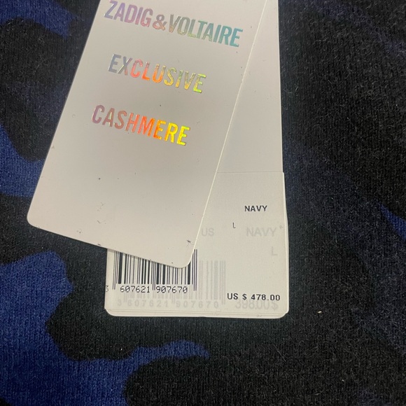 Zadig and Voltaire Mens Exclusice Cashmere Sweater Sz L - Picture 3 of 7